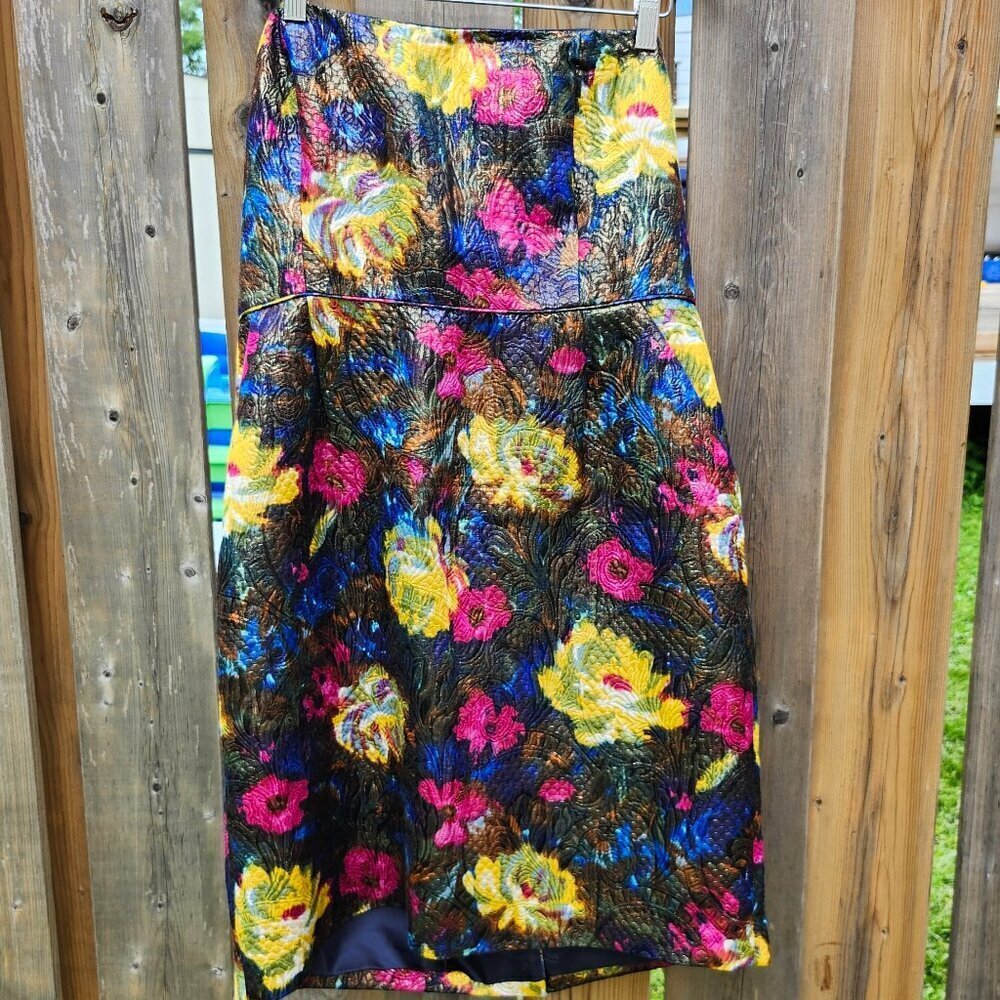 J. Crew Mini Floral Print Cocktail Dress Women's Size 14 BNWT SIDE POCKETS SILK